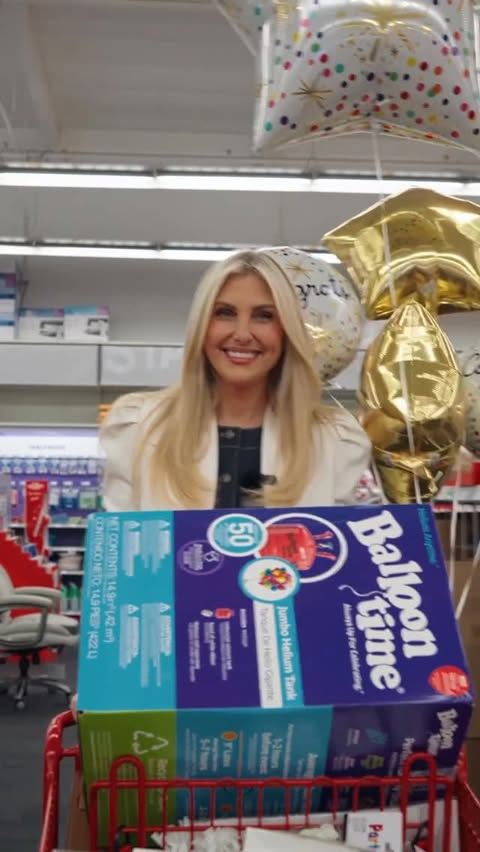 Instagram post by @ginakirschenheiter for Staples. Caption reads: [...] party planning all in one go?? Now that....