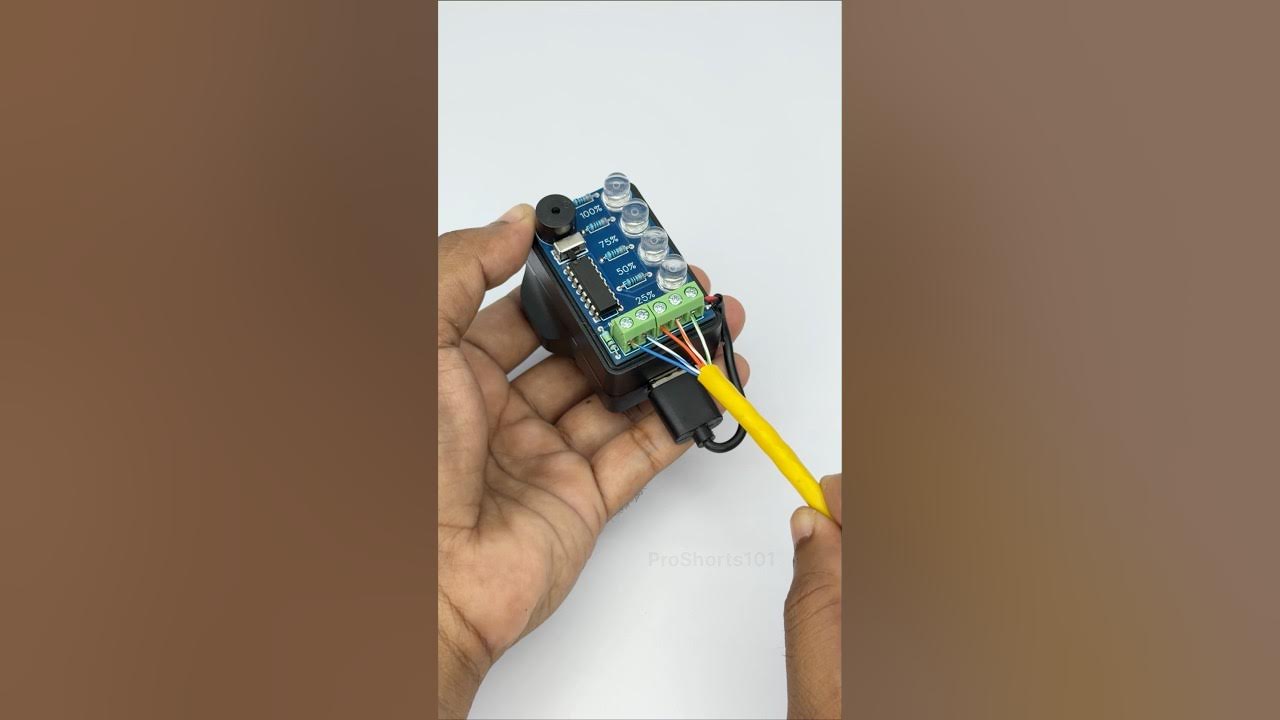 YouTube post by @proshorts101 for JLCPCB. Caption reads: Build Waterlevel indicator+Alarm.