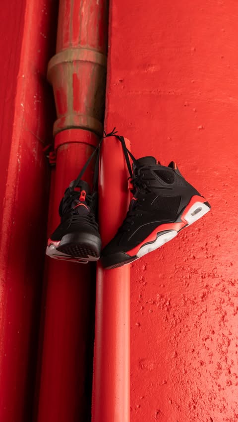 Instagram post by @visualeyezsteph for Snipes USA. Caption reads: Cop or Cope! The Jordan 6 “Reverse Infrared —....