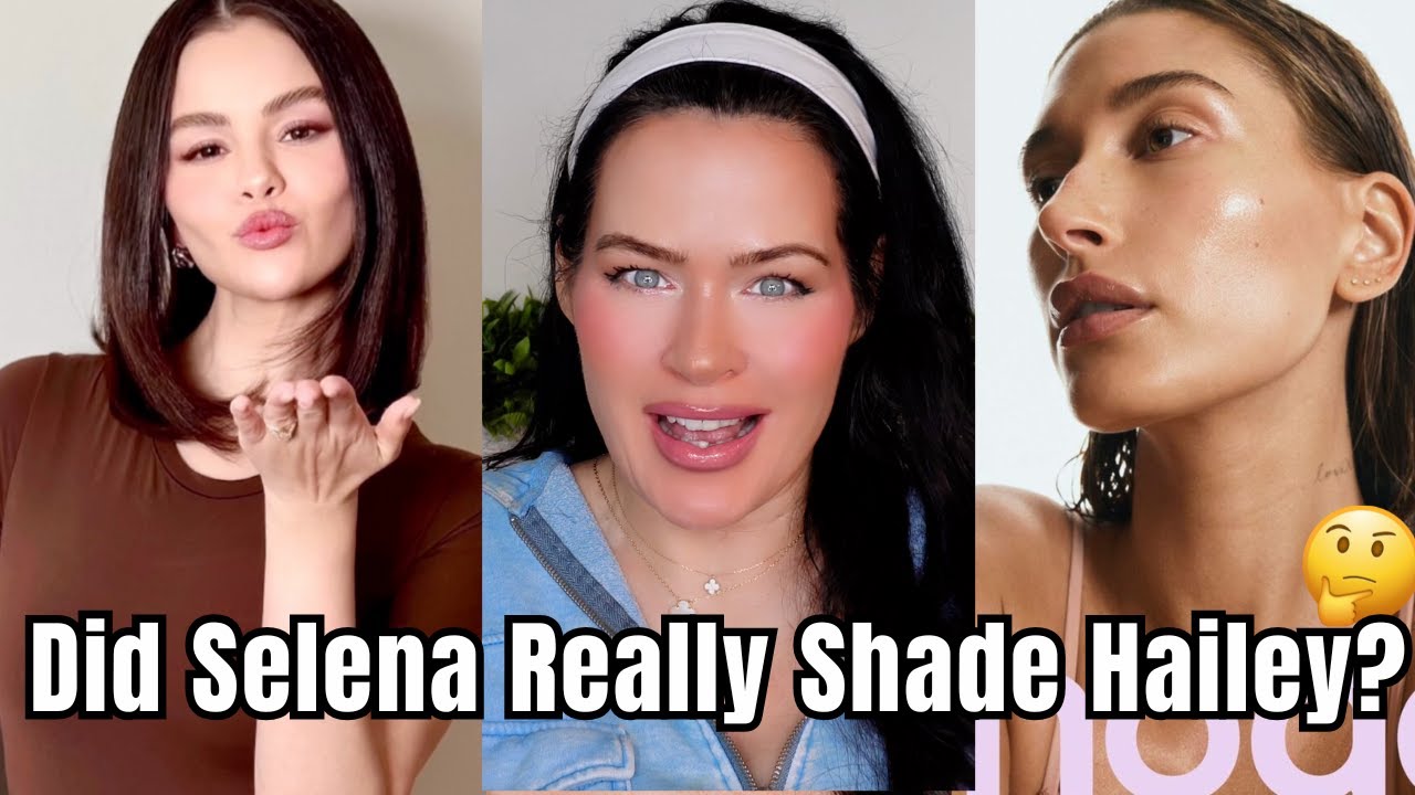 YouTube post by @alegrachetti444 for Allure. Caption reads: Did Selena Gomez Just Throw Shade at Hailey....