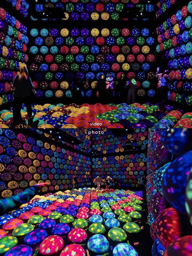 Instagram post by @yk for teamLab Planets TOKYO. Caption reads: A trip to @teamlab.planets is always guaranteed a....