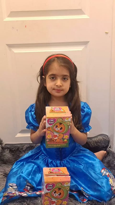 Instagram post by @amrah_haleema for Care Bears. Caption reads: #ad 💕 Meet the Care Bears Cutie Companions! ✨....
