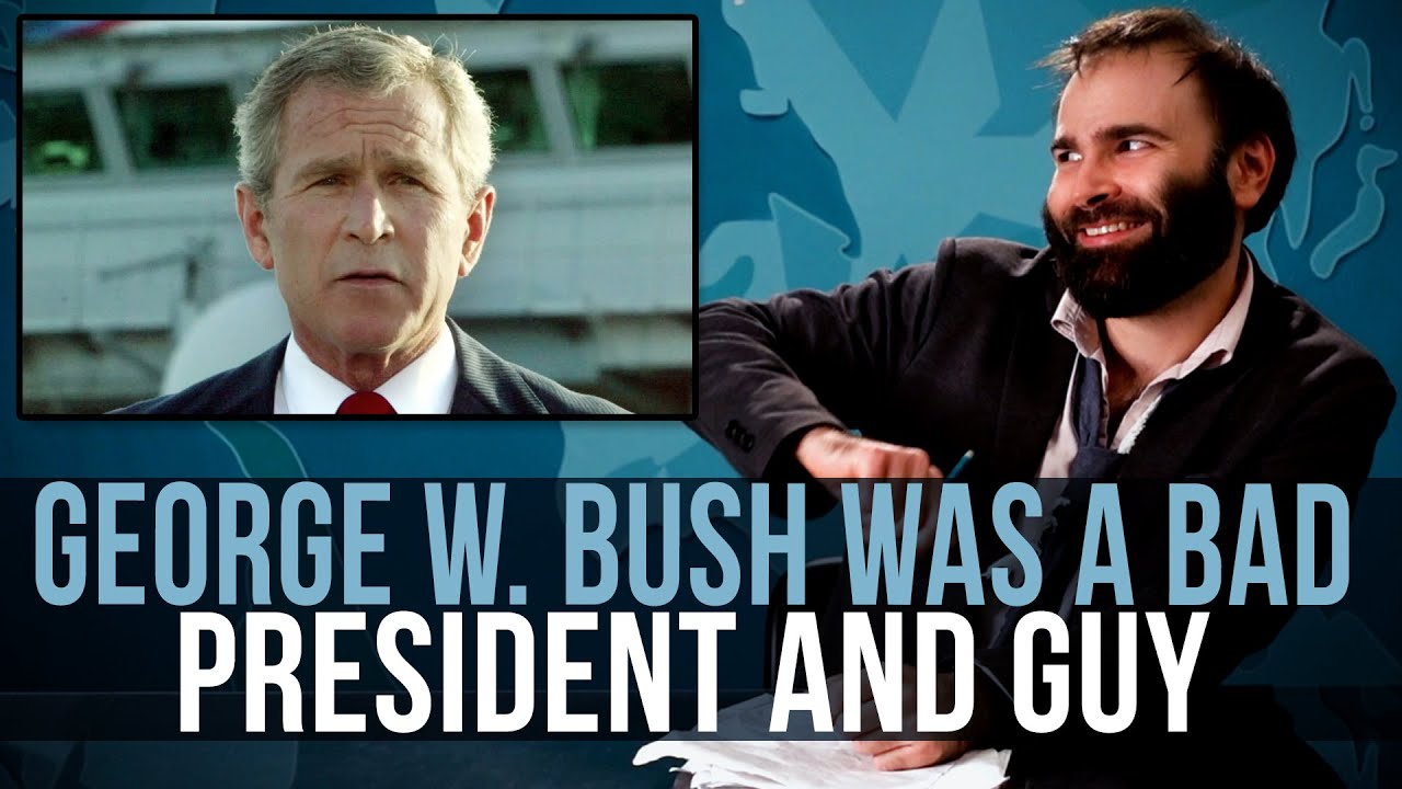 YouTube post by @SMN for 1800Flowers. Caption reads: George W. Bush Was A Bad President And Guy - SOME....