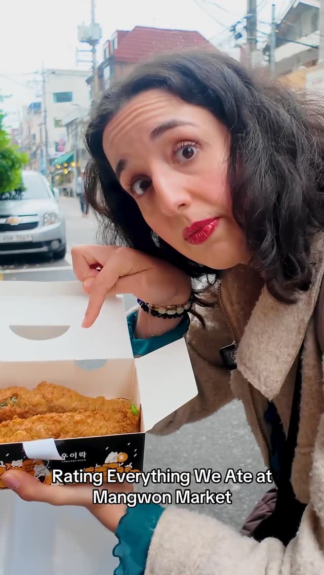 Instagram post by @hellosepi for BuzzFeed. Caption reads: We had an amazing time at Mangwon Market in Seoul,....