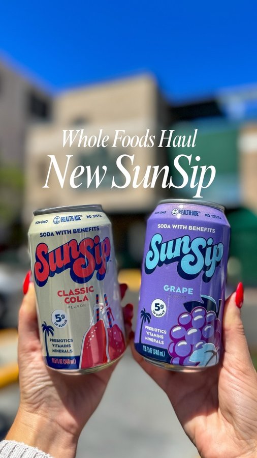 Instagram post by @whatericacraves for Health-Ade Kombucha. Caption reads: PSA: Your Whole Foods beverage haul just got an....