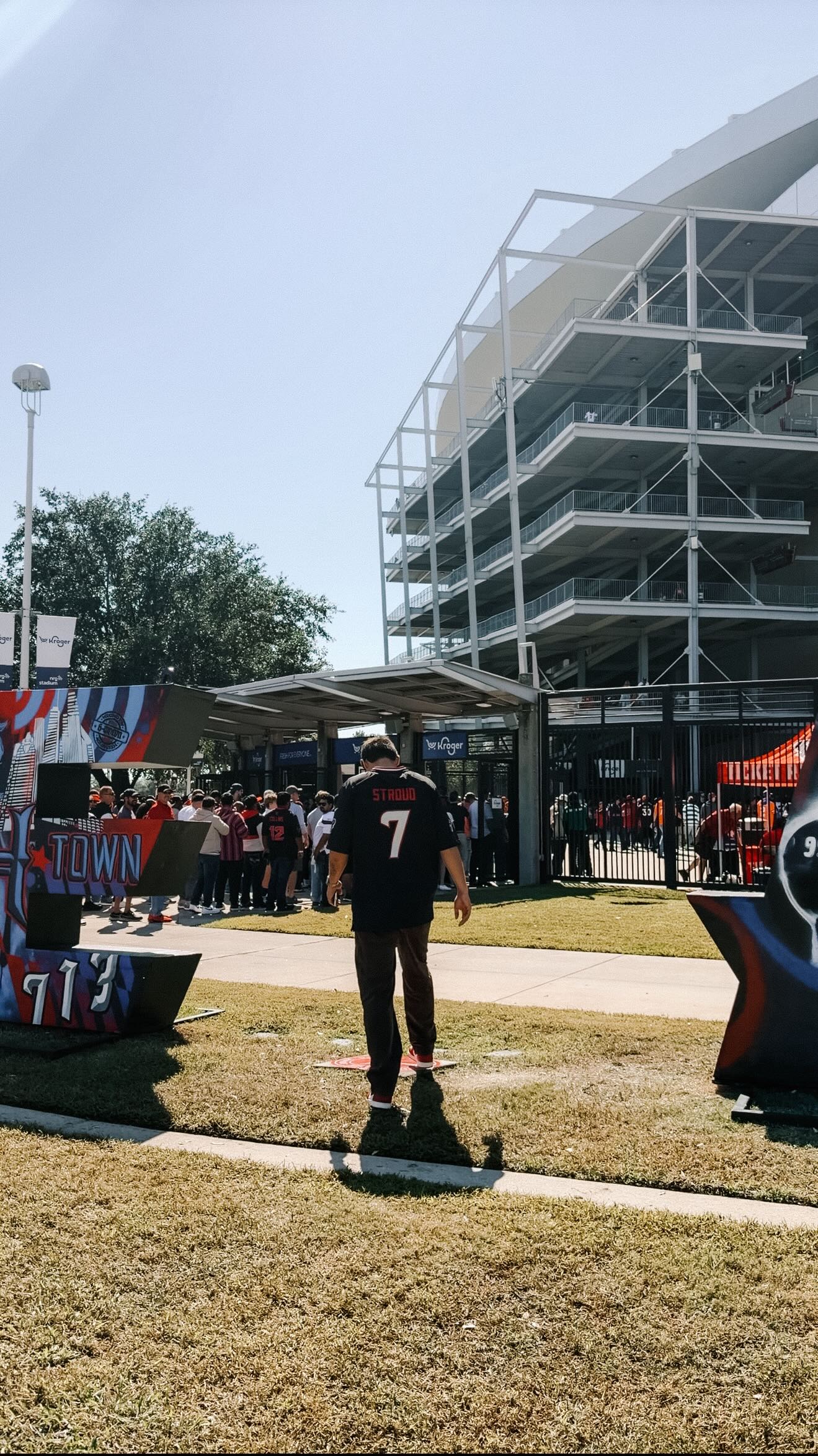 Instagram post by @lazizbaldwin for Ticketmaster. Caption reads: Thank you to @ticketmaster and @houstontexans for....
