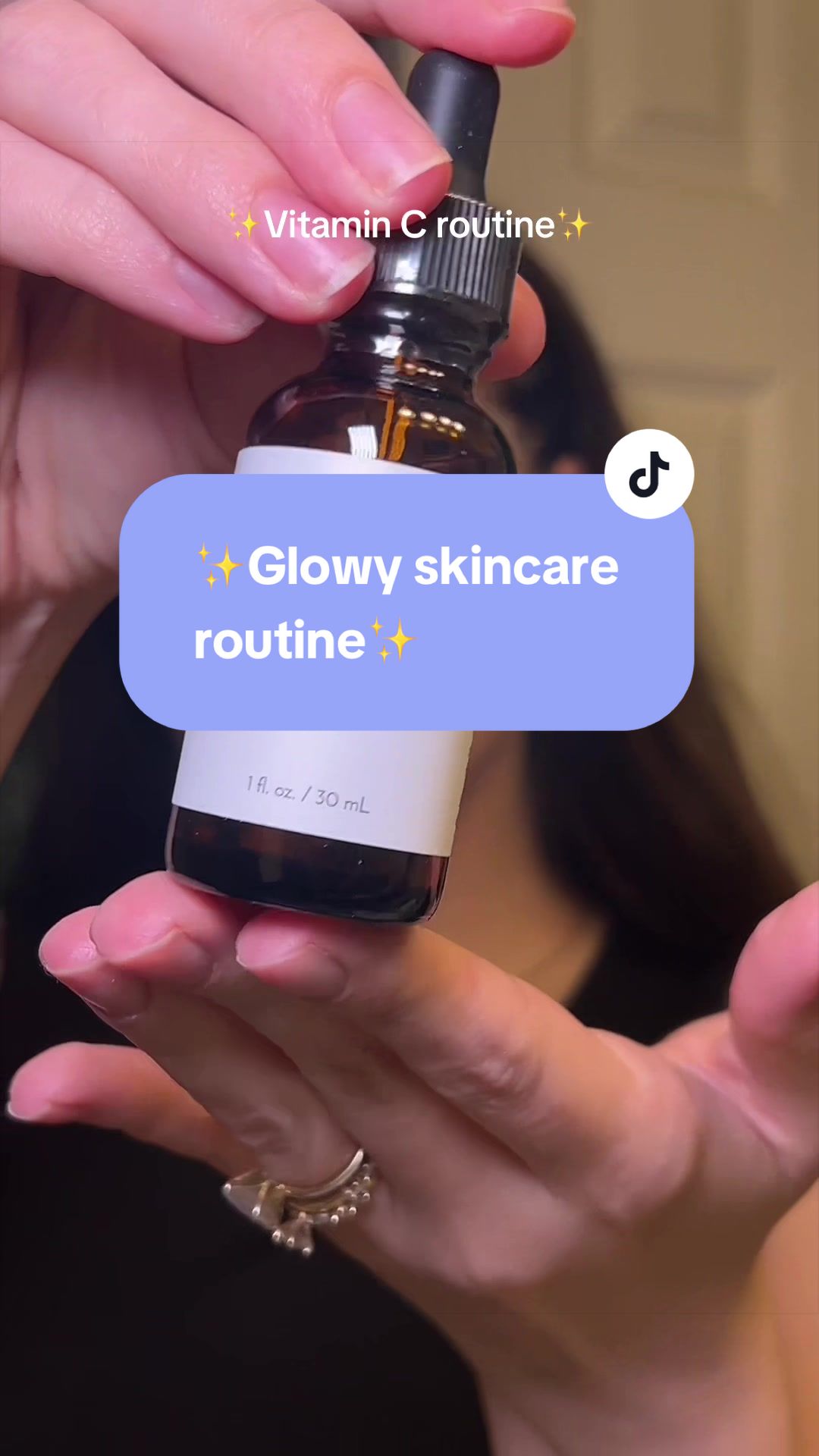 TikTok post by @_courtneyysue_ for Maelove. Caption reads: [...] has never looked glowier ✨ Using the Maelove....