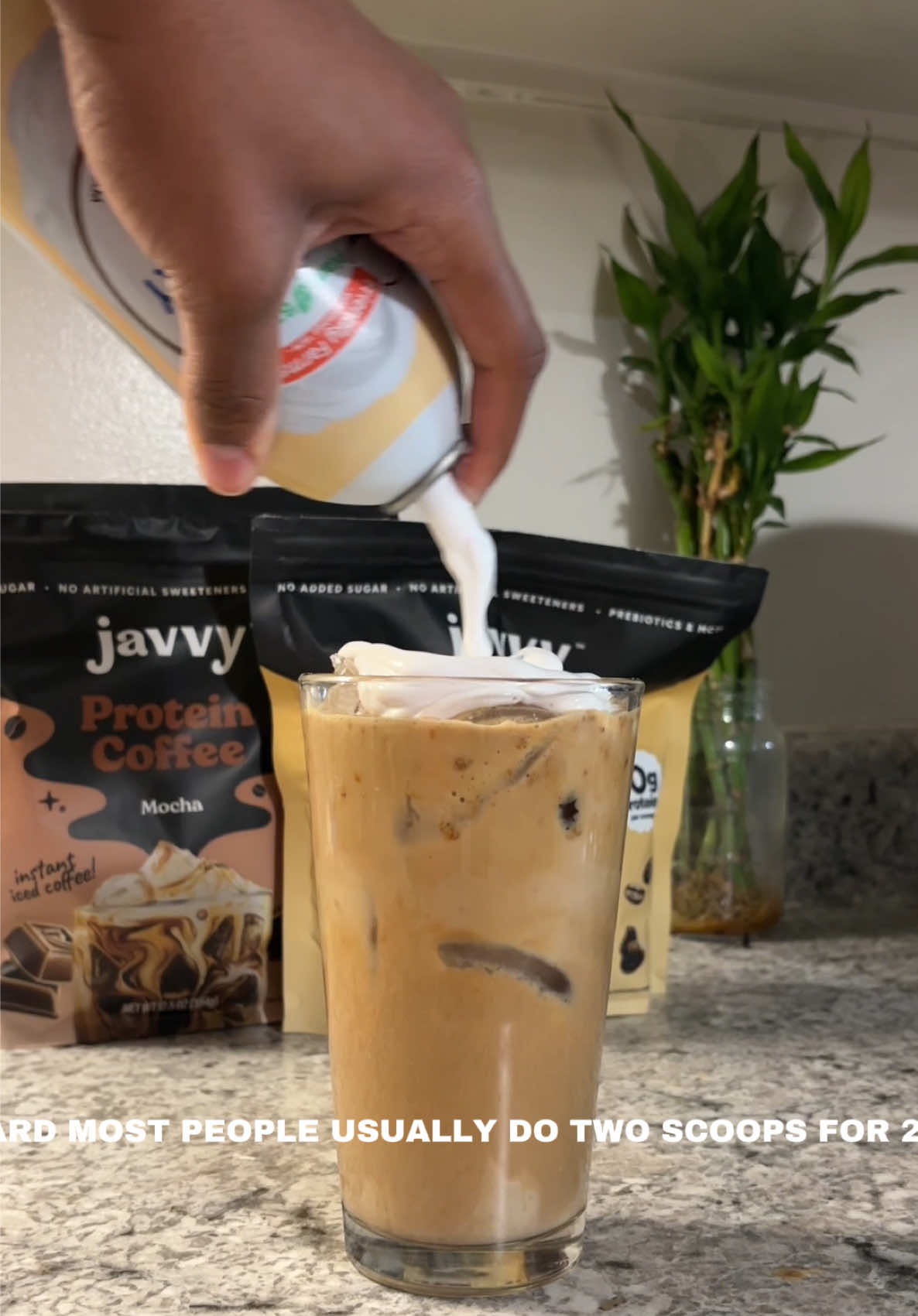 TikTok post by @iamkiannabr for Javy Coffee. Caption reads: Do y’all have solo parenting days too? 😂☕️....