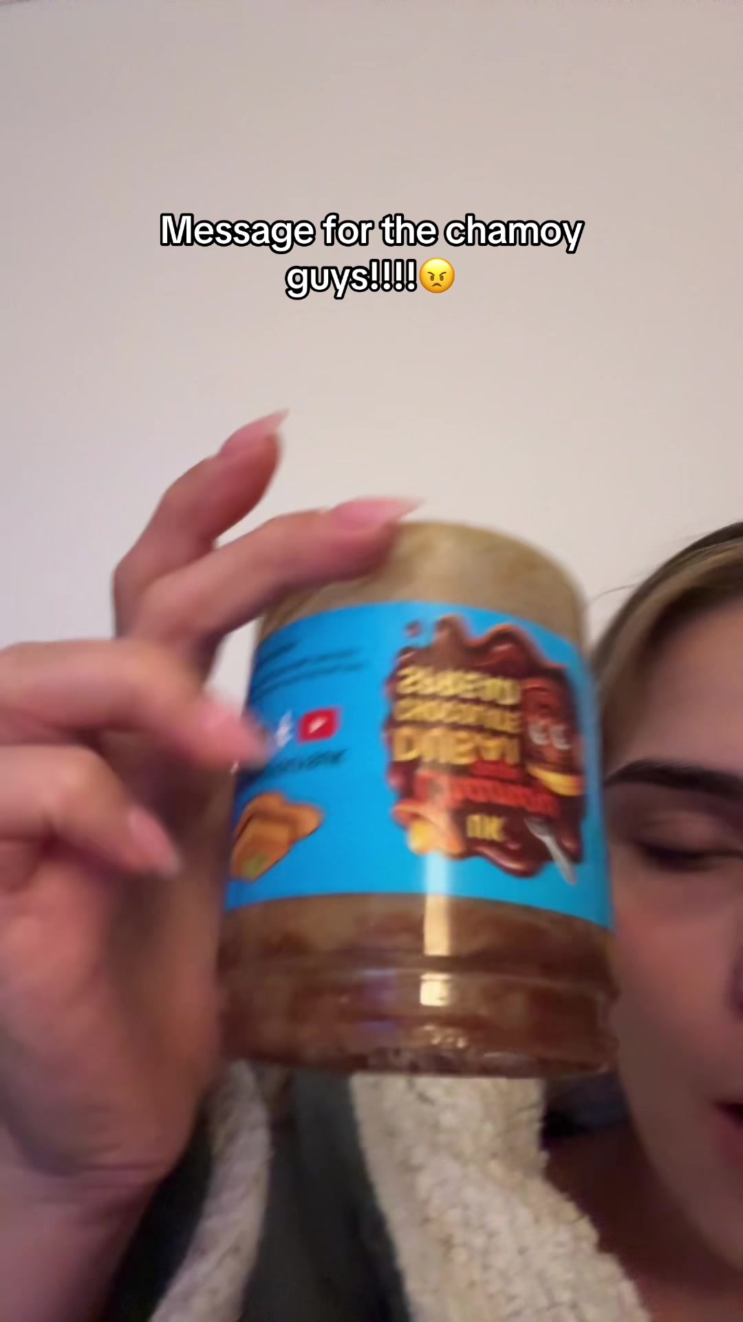 TikTok post by @callietake2 for ChamoyGuysUK. Caption reads: Message for the @ChamoyGuysUK 😠 .