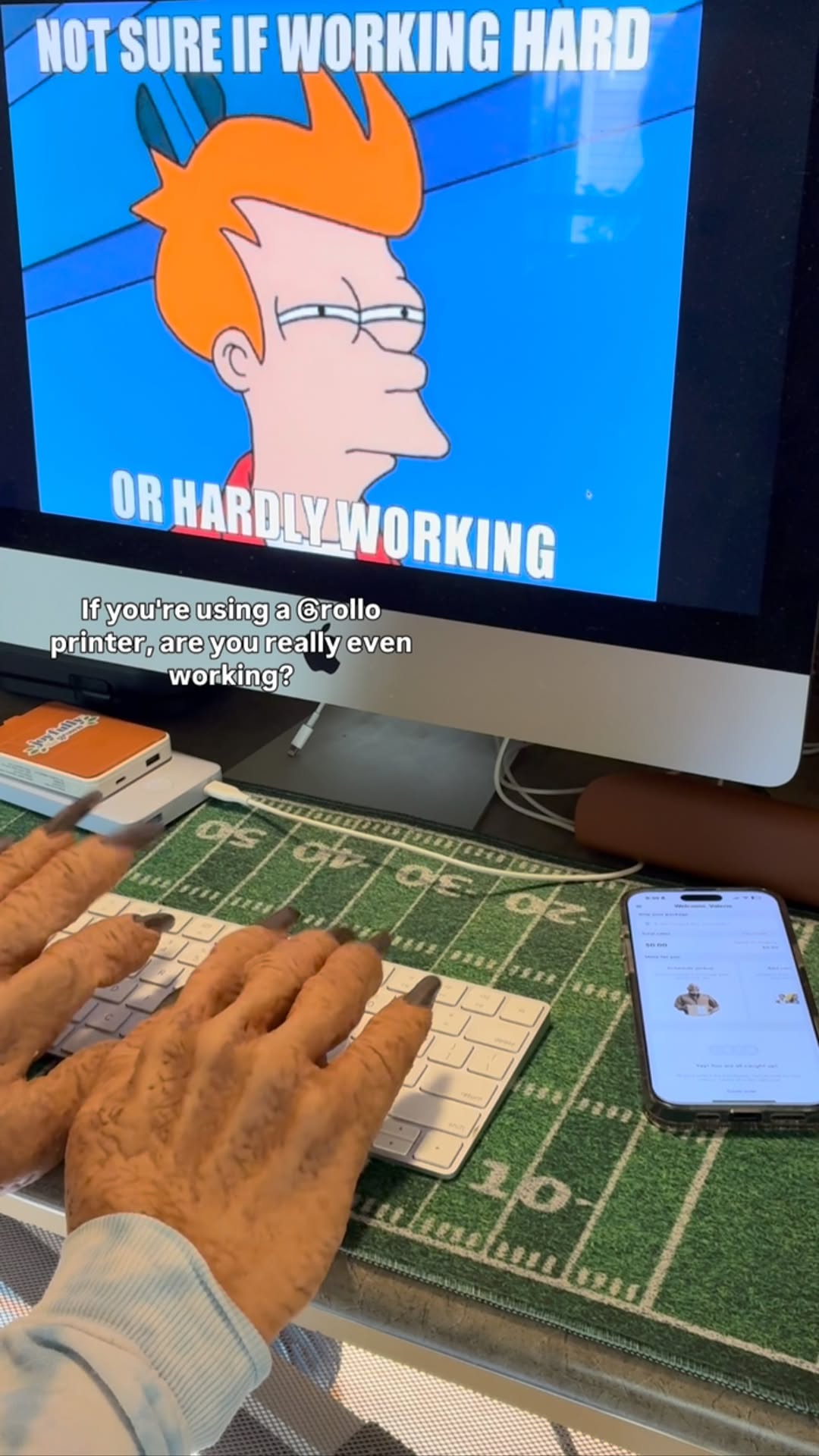 Instagram post by @whosagoodlizard for Rollo. Caption reads: [...] No software tantrums. I plugged in my @rollo....