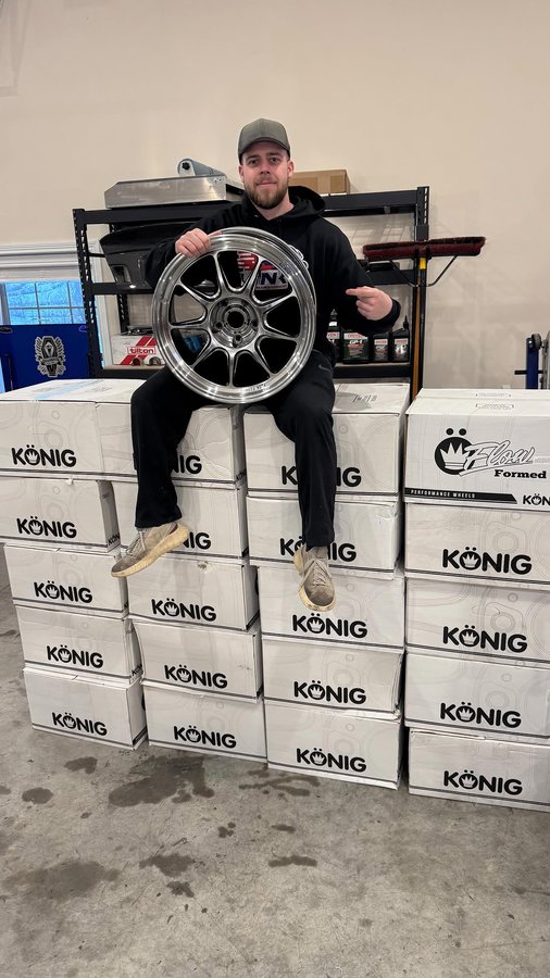 Instagram post by @meade.jackson for Konig Wheels. Caption reads: I have been partnered with @konigwheelsusa since....