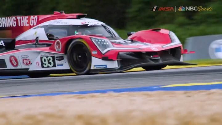 Instagram post by @imsa_racing for Michelin. Caption reads: Motul Petit Le Mans closes out our first gen GTP....