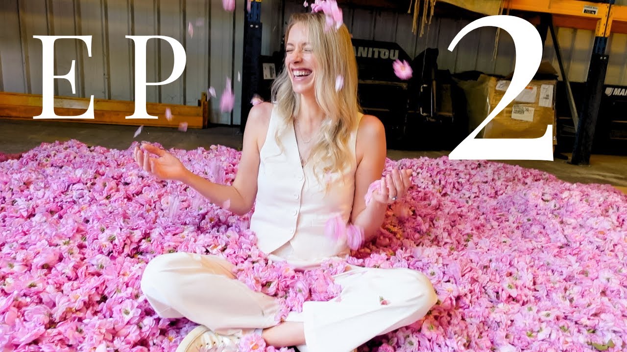 YouTube post by @jusderose for Atelier Des Ors. Caption reads: From Rose Fields to the Bottle | HOW PERFUME IS....