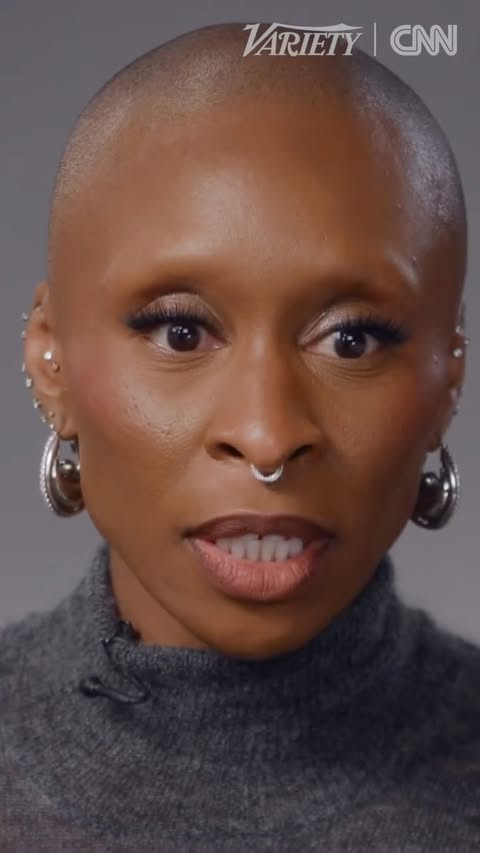 Instagram post by @cynthiaerivo for Variety. Caption reads: [...] have nerves before I go out on....