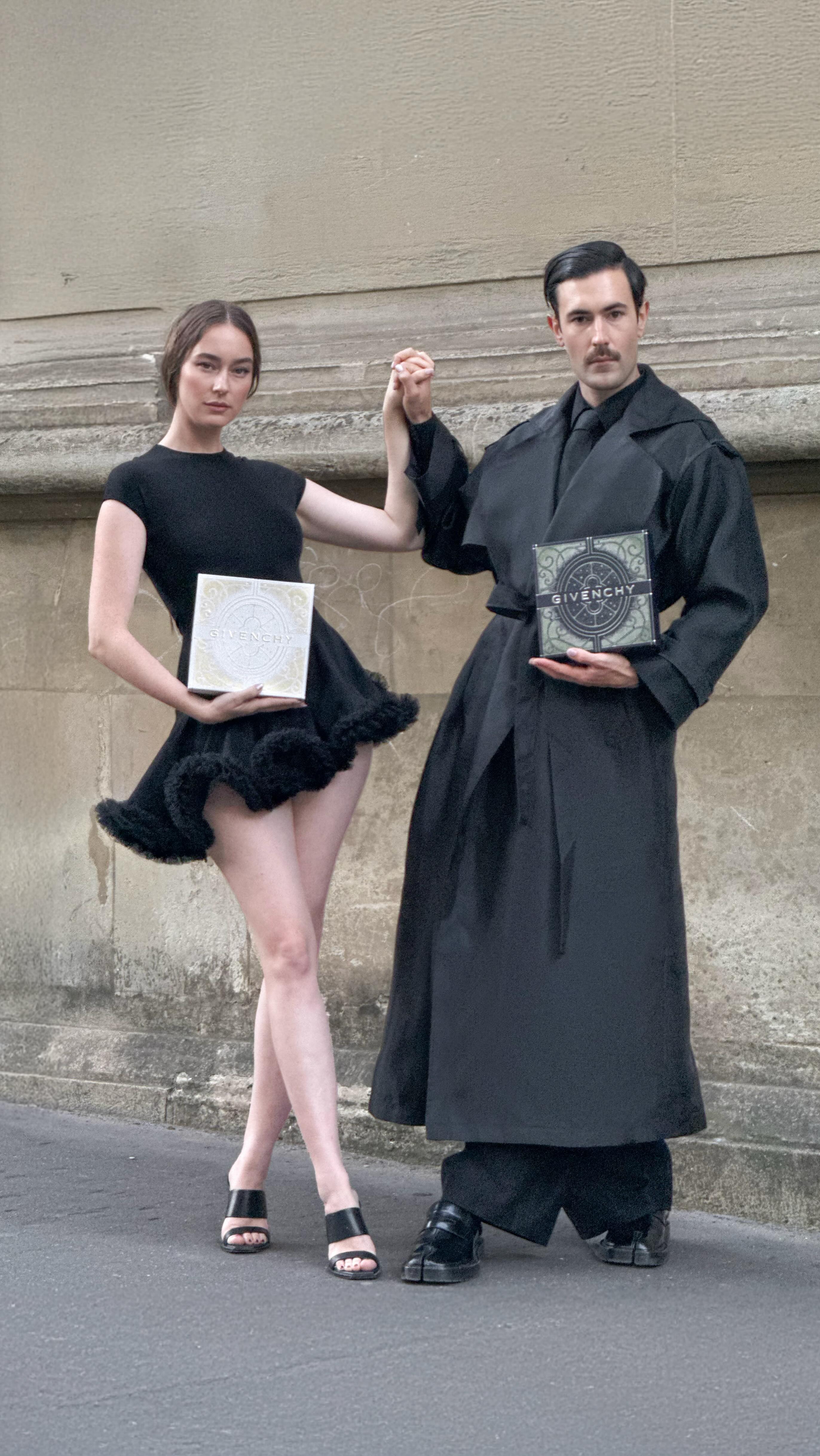 Instagram post by @young_emperors for Givenchy Beauty. Caption reads: A fragrance exchange in the city of love.....