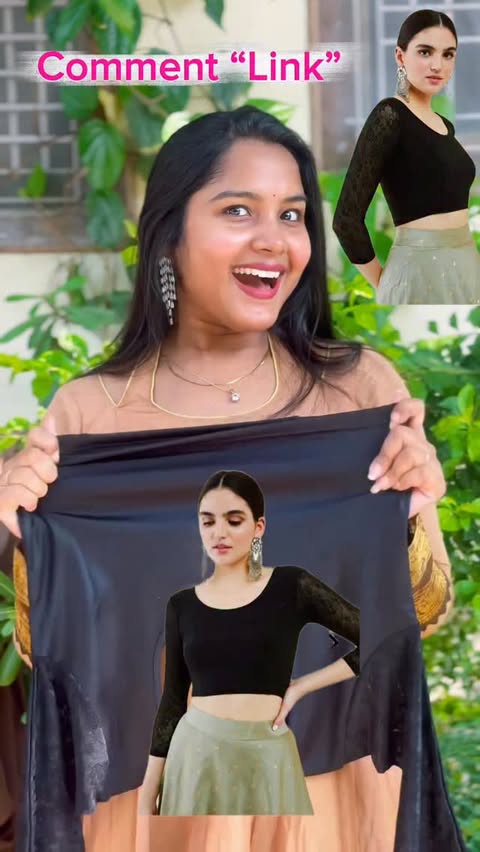 Instagram post by @ravalika_lovely_ for AJIO. Caption reads: Comment “Link” or Share this Reel with me 
From....