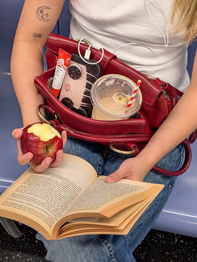 Instagram post by @subwayhands for Glossier. Caption reads: [...] a BEC, sightseeing, sweet treats and....