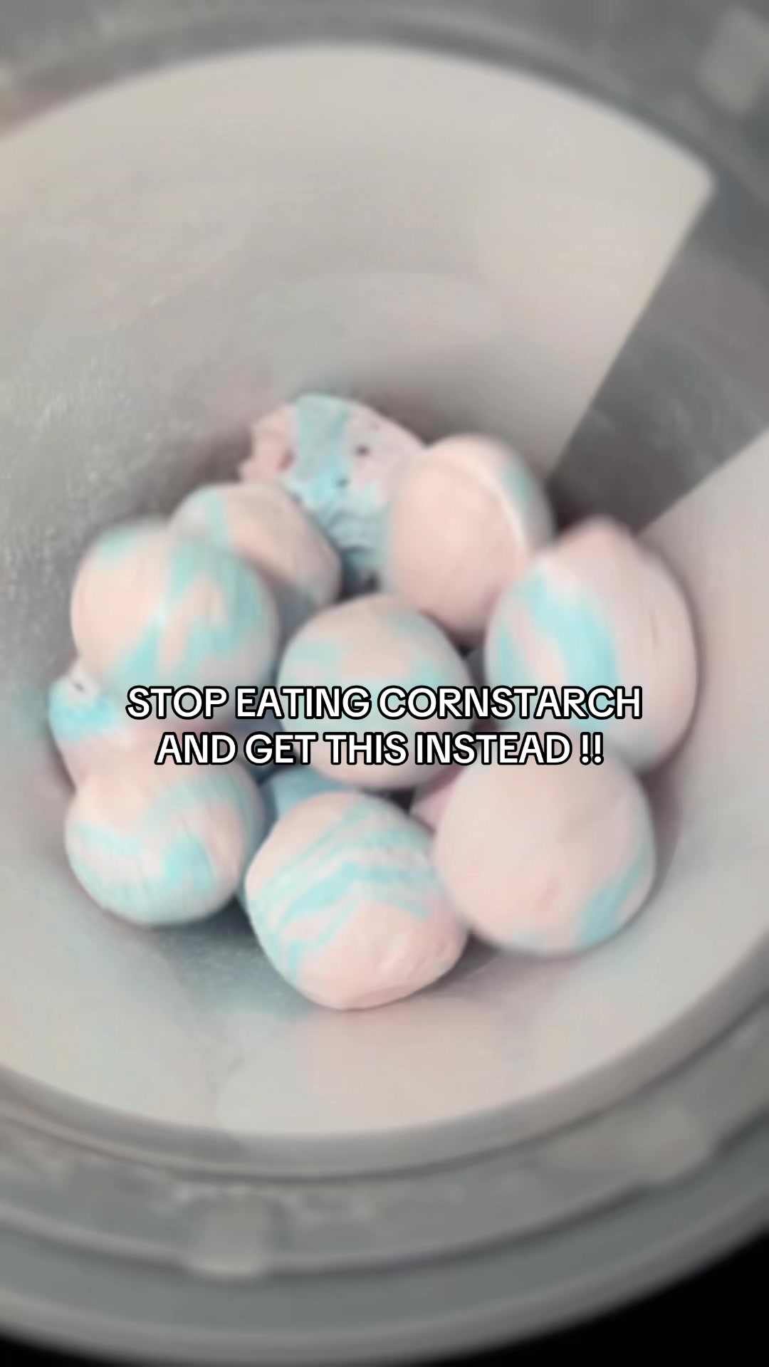 TikTok post by @5ivestaa for G-Box Freeze Dried Candy. Caption reads: @G-Box Freeze Dried Candy cotton candy freeze....