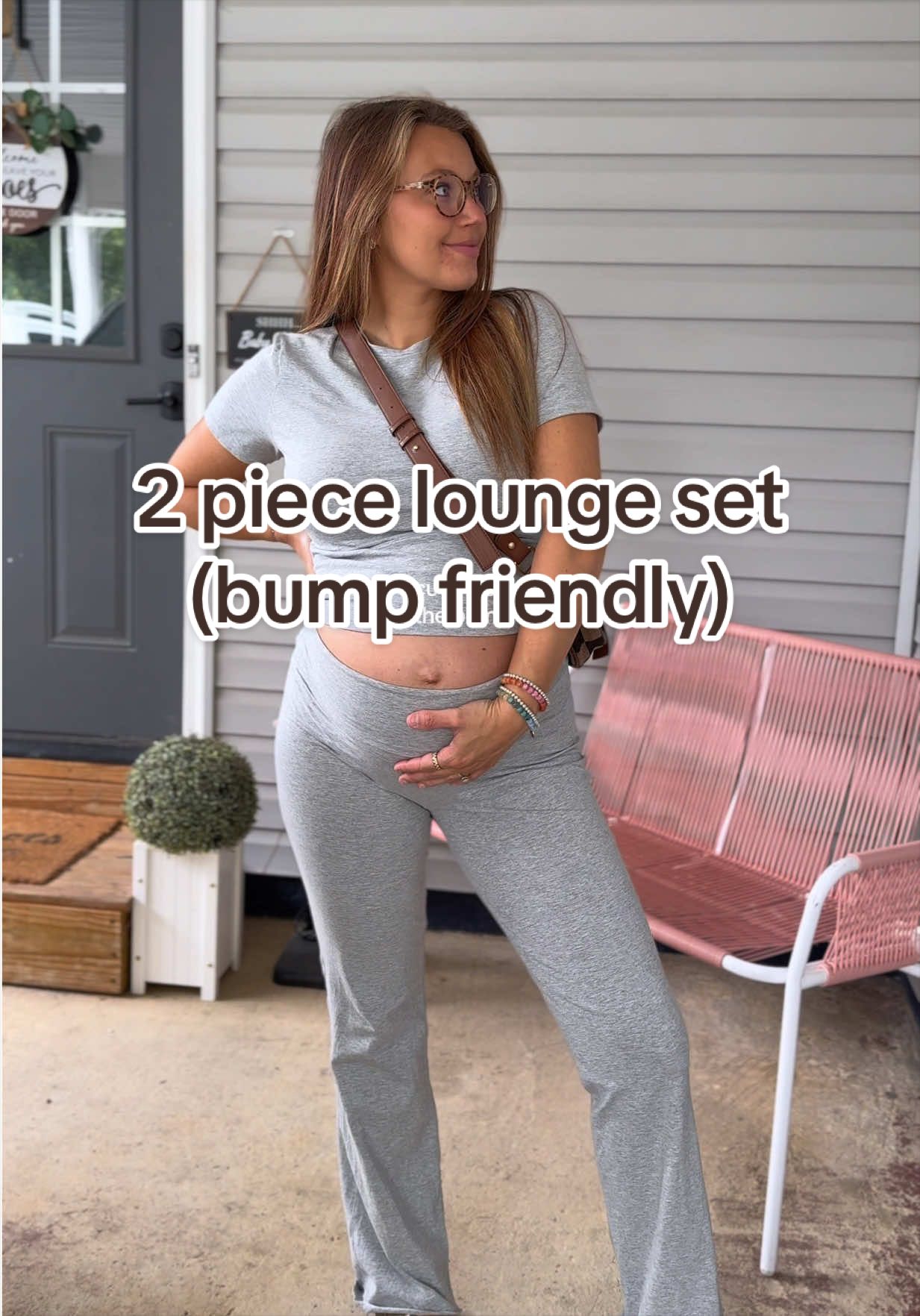 TikTok post by an influencer for PUMIEY. Caption reads: [...] be so comfy postpartum too! @PUMIEY my new....