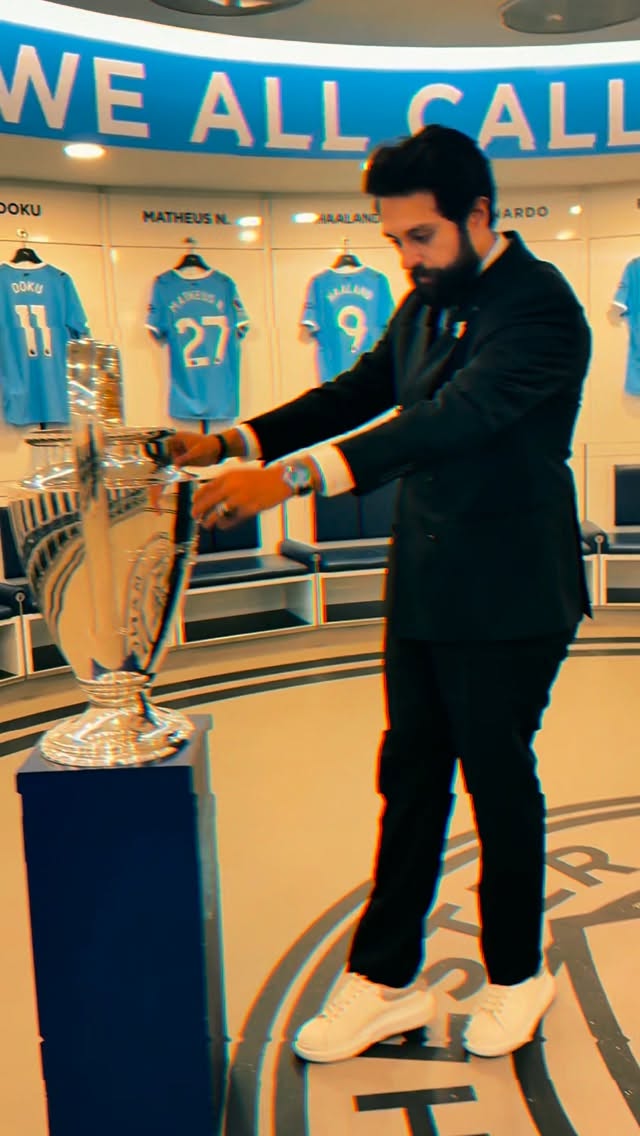 Instagram post by @dr.asn1 for Manchester City. Caption reads: “They doubted. We believed. We conquered. 💙⚽
This....