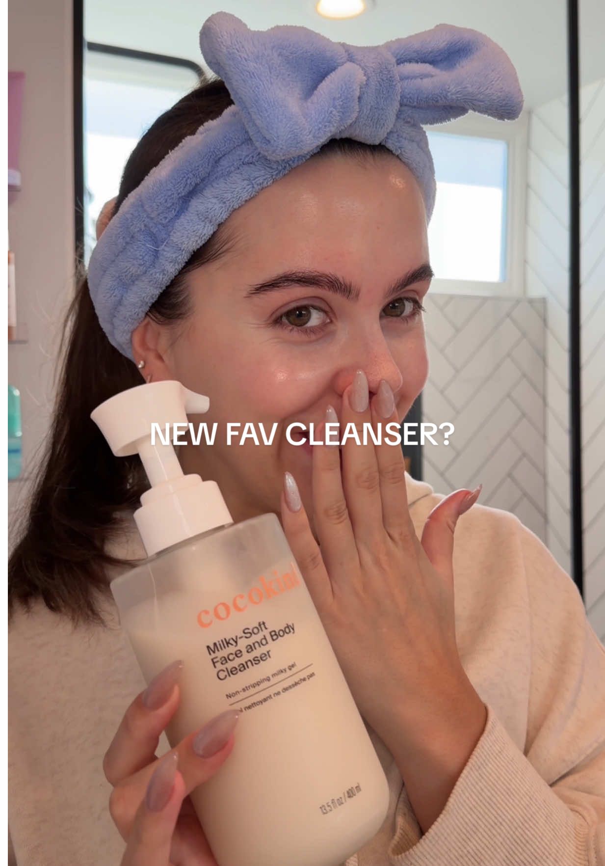 TikTok post by @sydneyheinemann for Cocokind. Caption reads: Cocokind has done it again! This cleanser strikes....