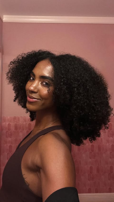 Instagram post by @girlwiththefro_ for Mielle Organics. Caption reads: [...] stocked up just in case lol 🙂‍↔️💗....