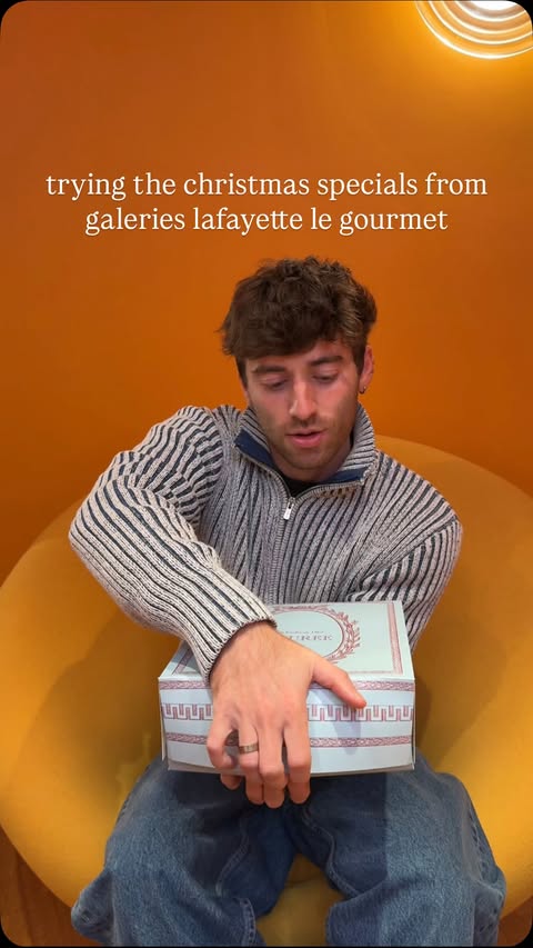 Instagram post by @touchdalight for Galeries Lafayette. Caption reads: [...] with me for christmas specials at galeries....