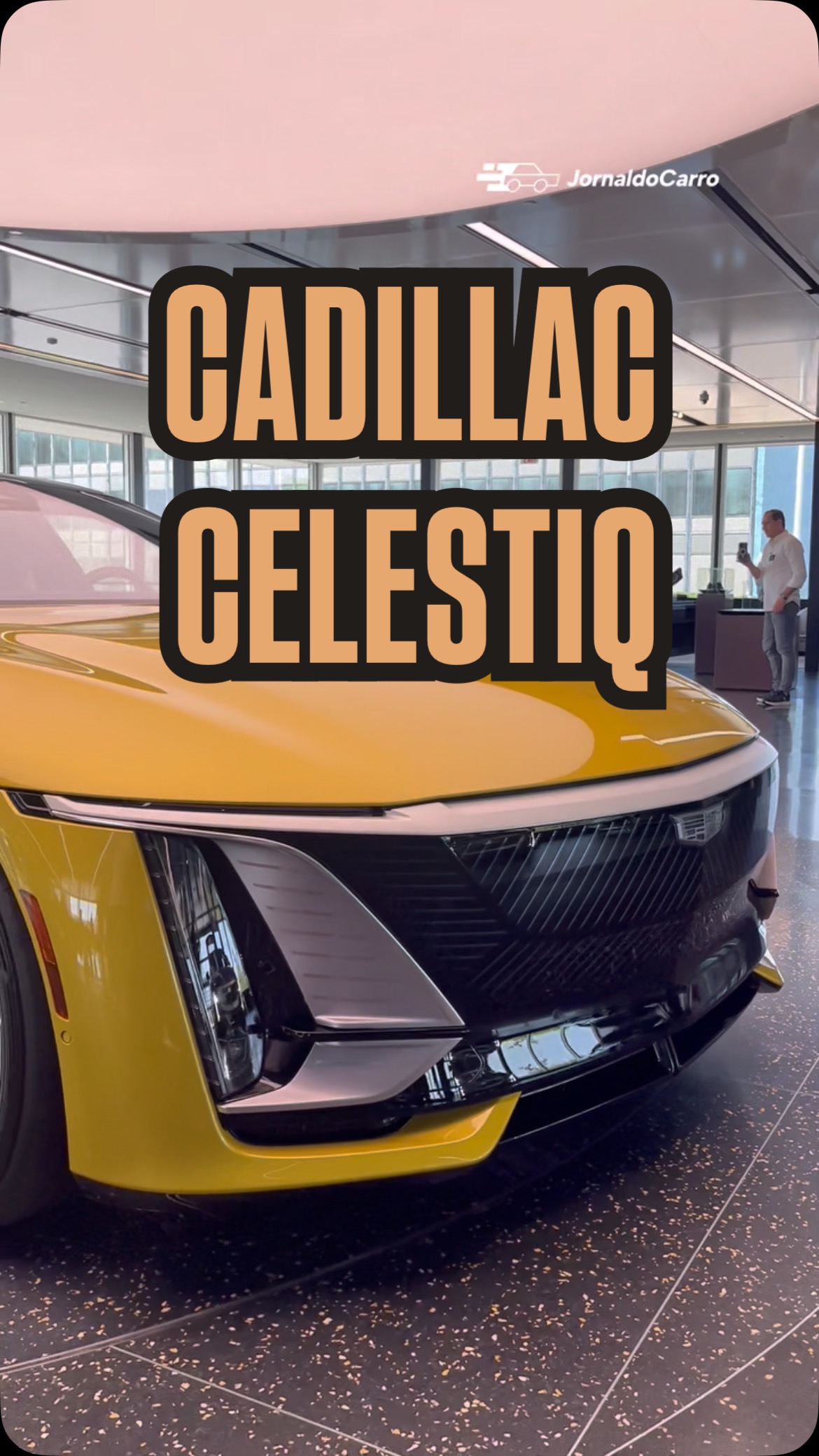 Instagram post by @jornaldocarro for Cadillac. Caption reads: O CADILLAC MAIS CARO DA HISTÓRIA!

Conhecemos o....