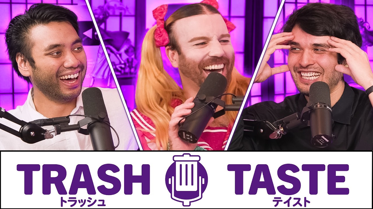 YouTube post by @TrashTaste for Vessi. Caption reads: LADYBEARD IS BACK!! (ft. Ladybeard) | Trash Taste .