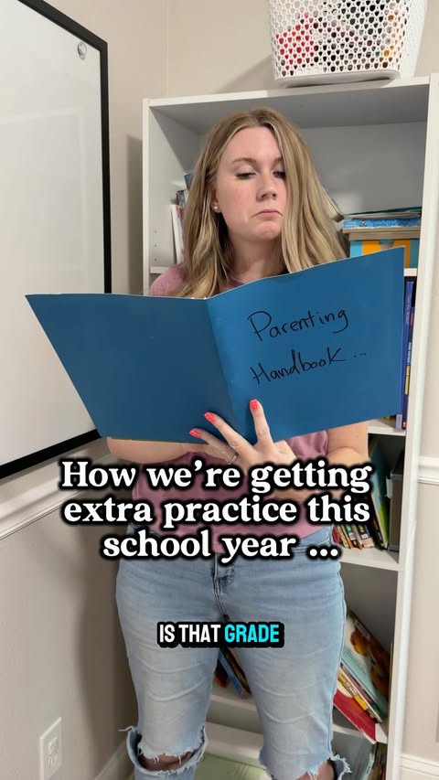 Instagram post by @ashley_livinginchaos for IXL Learning. Caption reads: I’m pretty sure the parenting handbook skipped the....