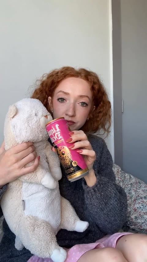 Instagram post by @annaredhair_ for Liquid Death. Caption reads: fingers crossed this new Liquid Death Sparkling....