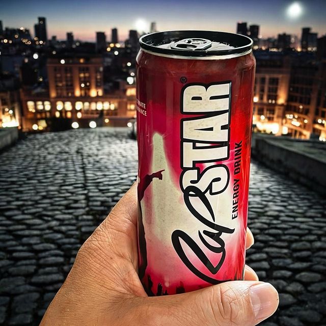 Instagram post by @brianraymondphoto for Rapstar Energy. Caption reads: RapStarEnergy Gives You The Fuel & Motivation To....