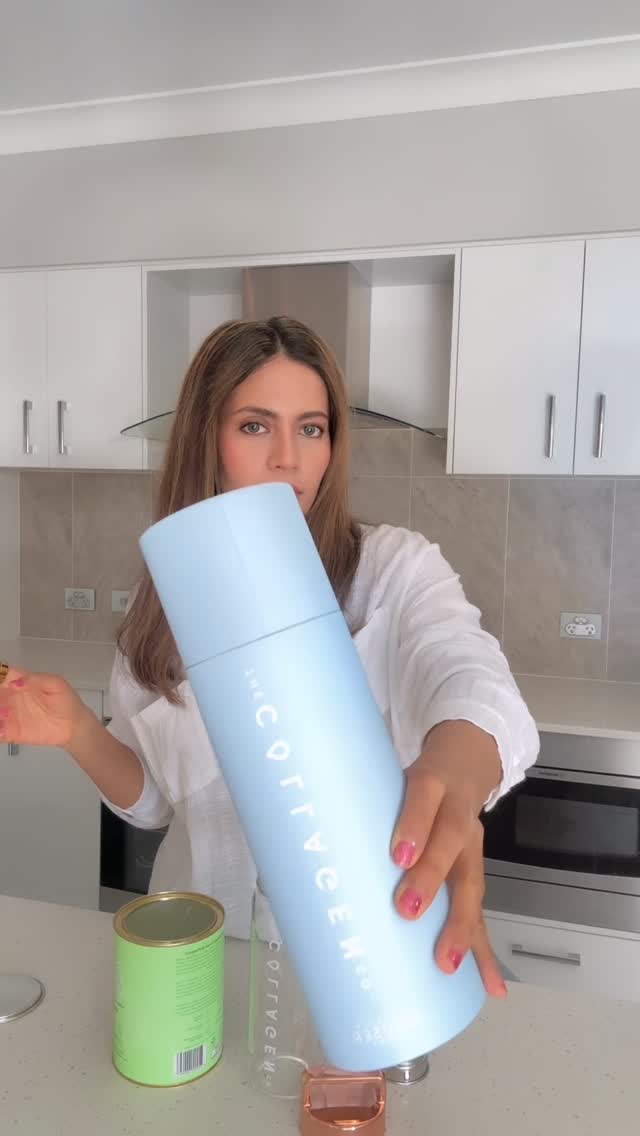 Instagram post by @nimii_diaries for The Collagen. Caption reads: Your glow up in a glass by the @thecollagen.co....