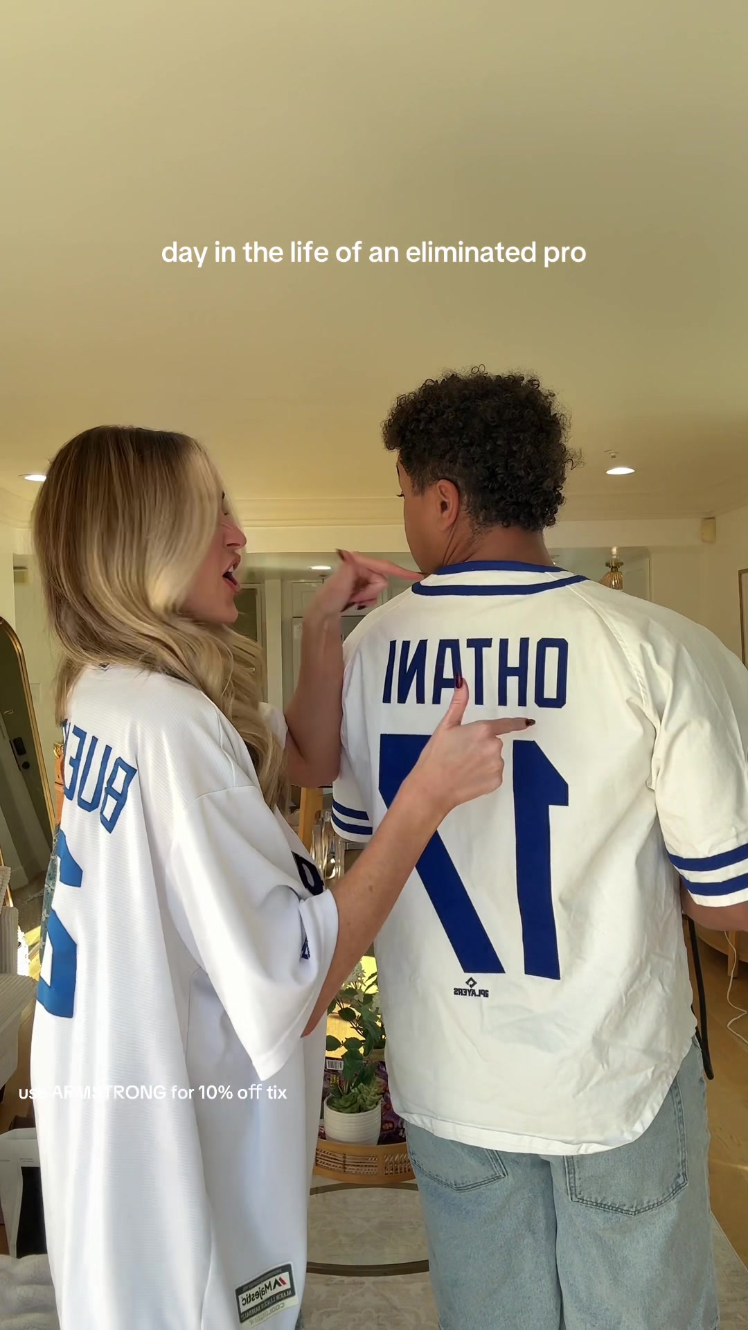 TikTok post by @brandonarmstrongg for SeatGeek. Caption reads: Just keeping myself busy over here…🫡 #dwts....