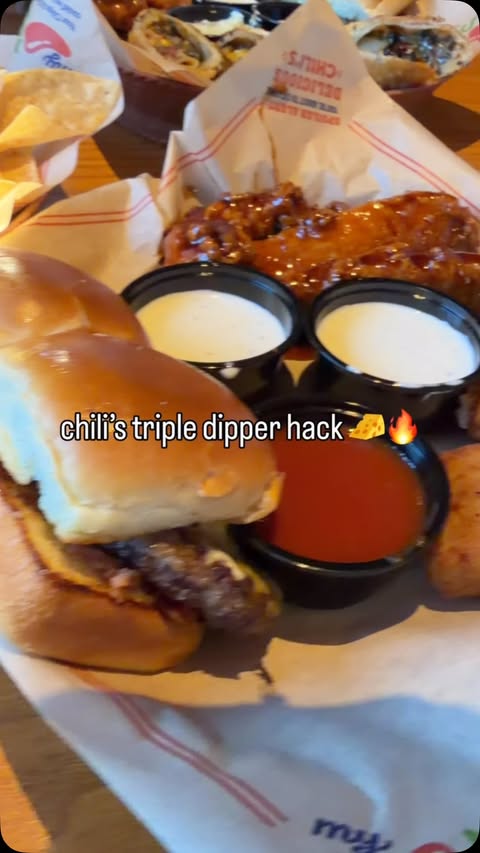 Instagram post by @erikaeatsandmore for Chili's Grill & Bar. Caption reads: Okayyy this might be the ultimate cheese pull 👀....