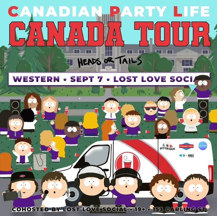 Instagram post by @uwesternpartylife for Happy Dad. Caption reads: [...] Street. HUGE SHOUTOUT to our sponsors....