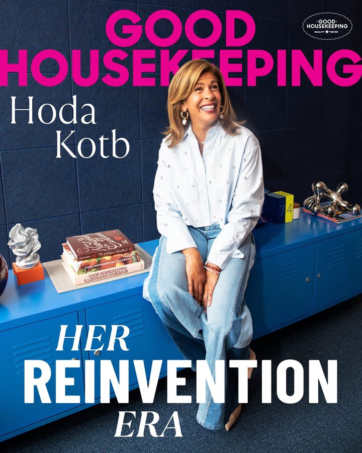 Instagram post by @hodakotb for Good Housekeeping. Caption reads: @HodaKotb is ready for her next leap!

After 17....