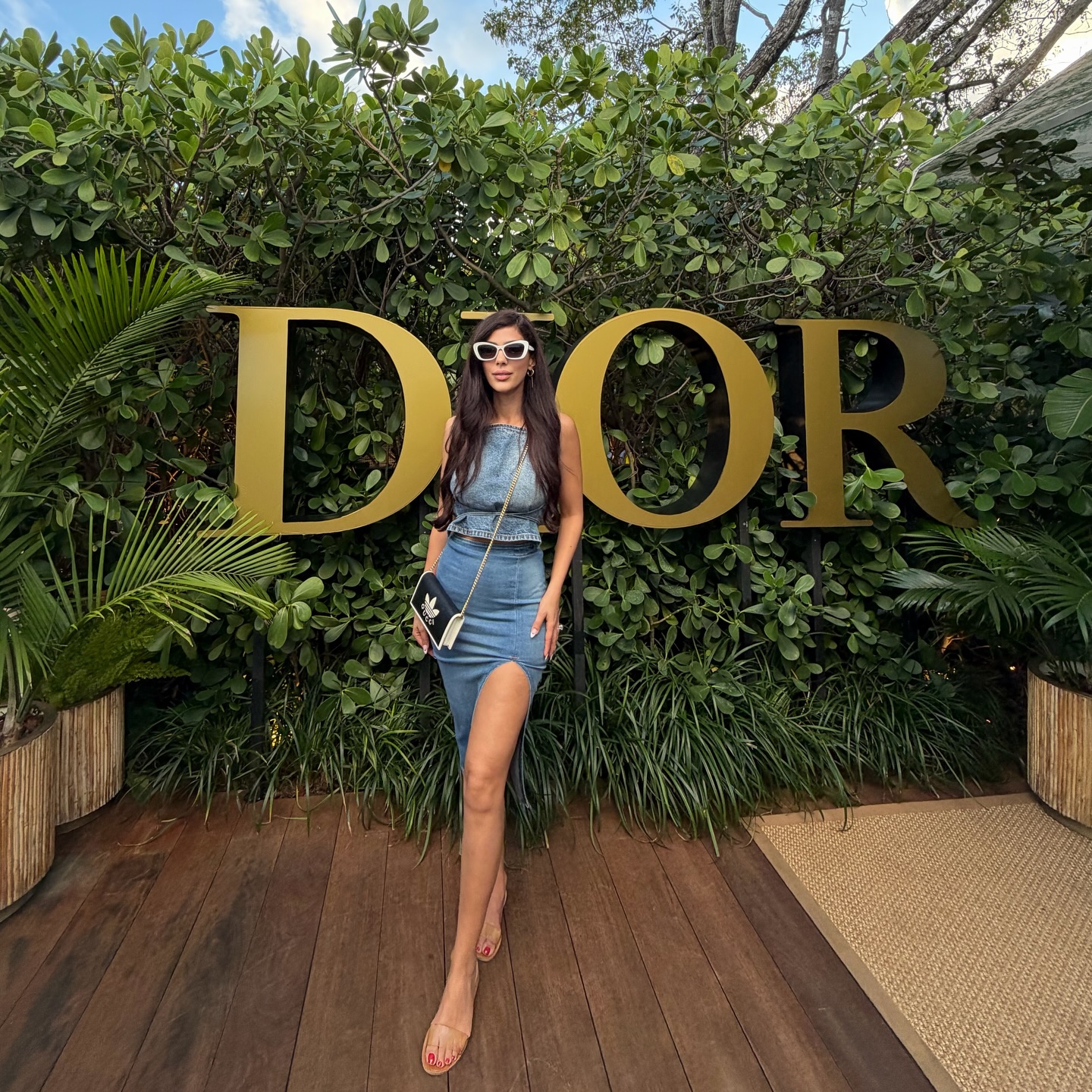 Instagram post by an influencer for REVOLVE. Caption reads: [...] it’s Dior ☕✨ Shop my look @revolve....