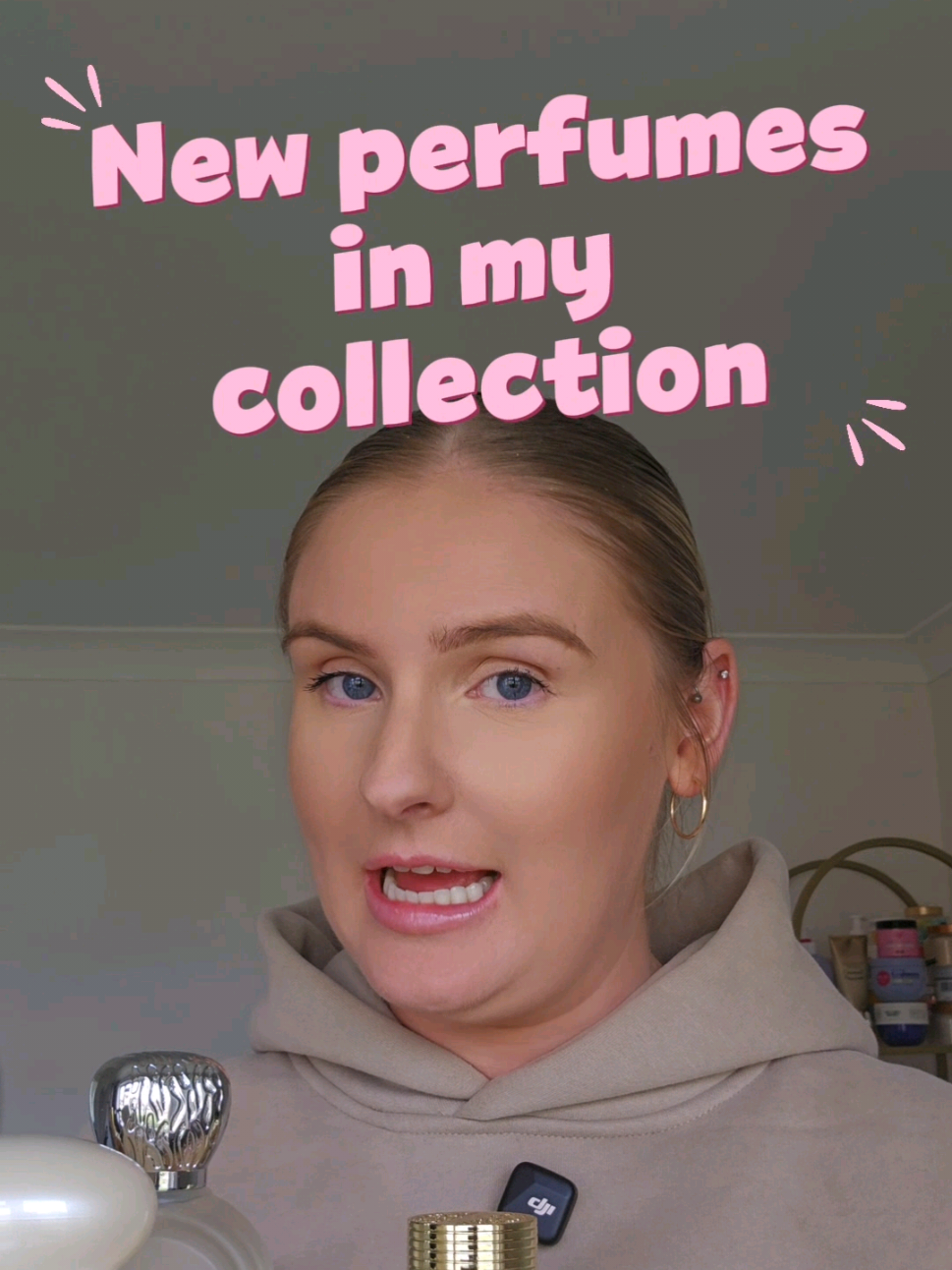 TikTok post by @theperfumediariesx for The Dua Brand. Caption reads: Lets talk about new perfumes in my collection!....