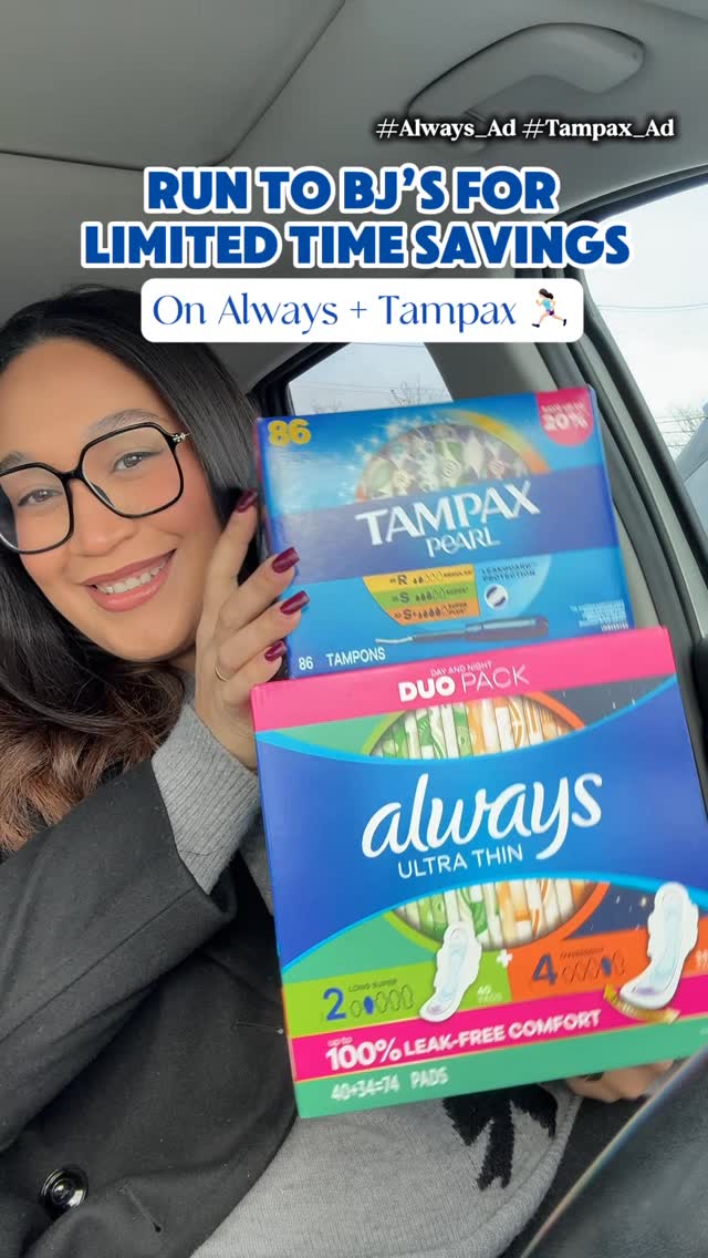 Instagram post by @readysetcoupon for Always. Caption reads: #Always_Ad #Tampax_Ad @always_brand @tampax [...].