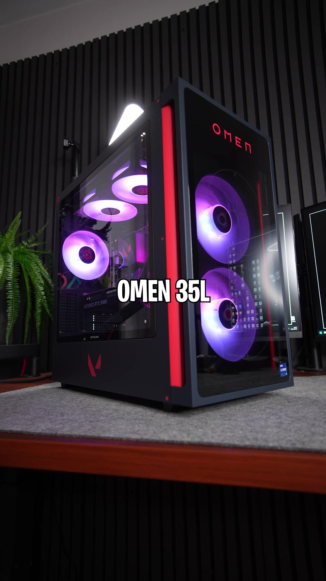 TikTok post by @stevenerixon for Intel. Caption reads: Den exklusiva gamingdatorn OMEN 35L VALORANT....