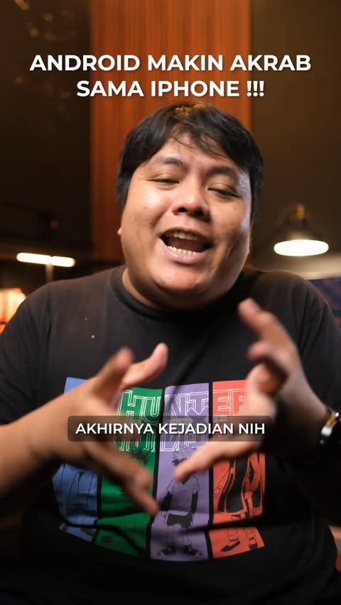 Instagram post by @nyan.tech for GoPay Indonesia. Caption reads: iphone collab sama android ?? #eSIMSIMPATIGoPay.