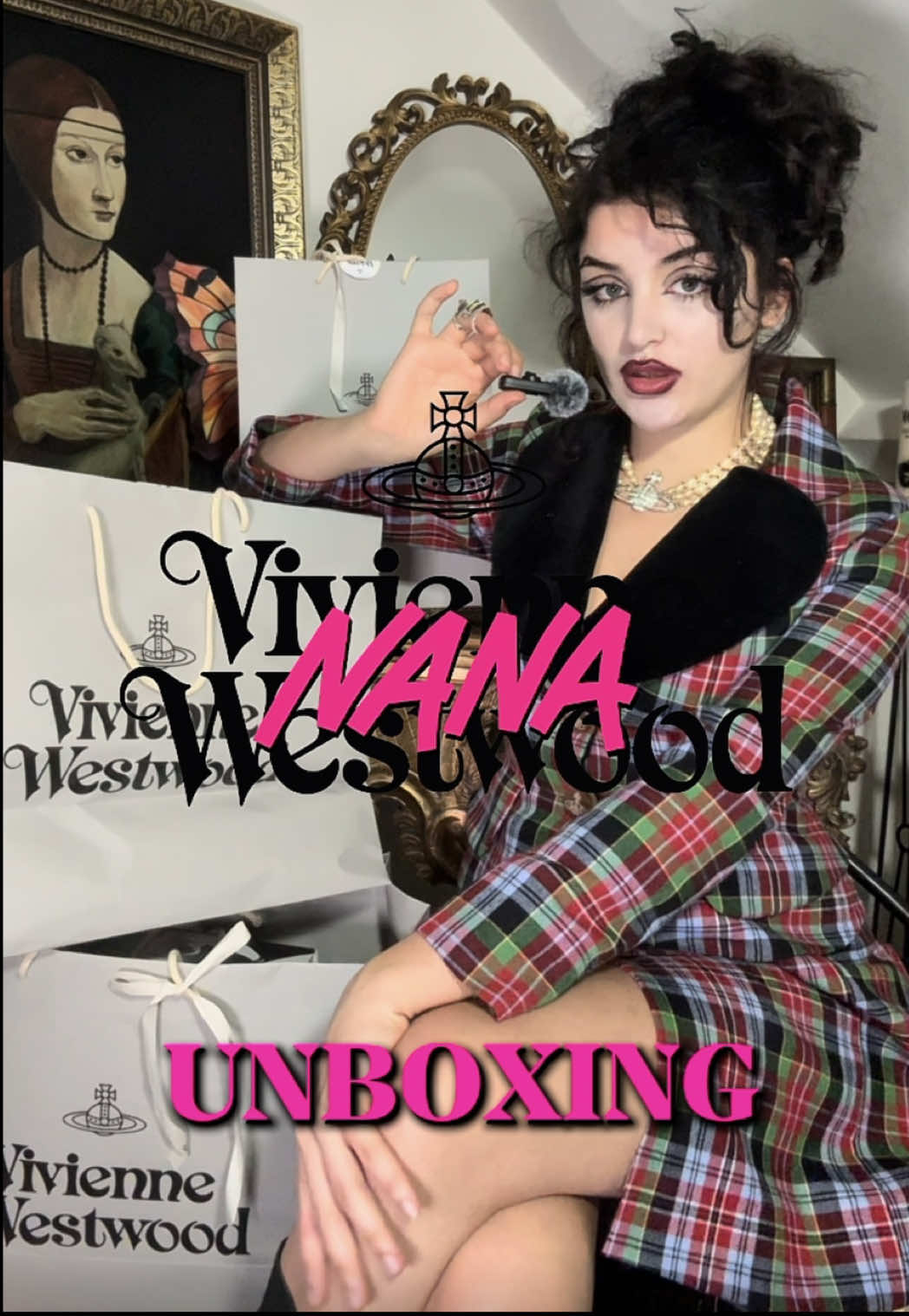 TikTok post by @metiamorphosis for Vivienne Westwood. Caption reads: [...] the most insane collection from Vivienne....