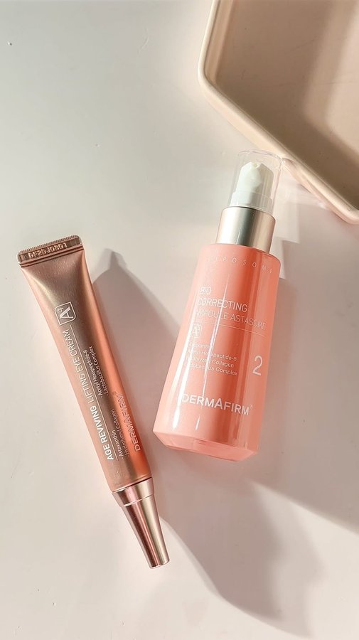 Instagram post by @grasiapper for DERMAFIRM. Caption reads: [...] Turn back the clock on your skin with....