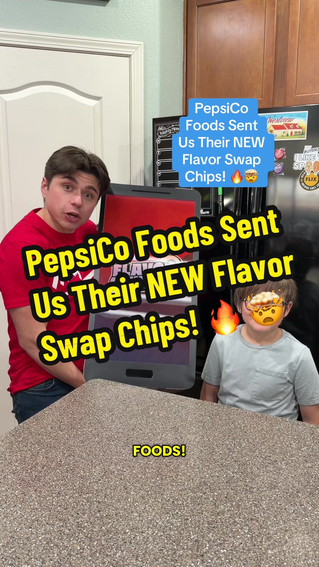 TikTok post by @dannydorito23 for Frito-Lay. Caption reads: These new FLAVOR SWAP chips hit stores nationwide....