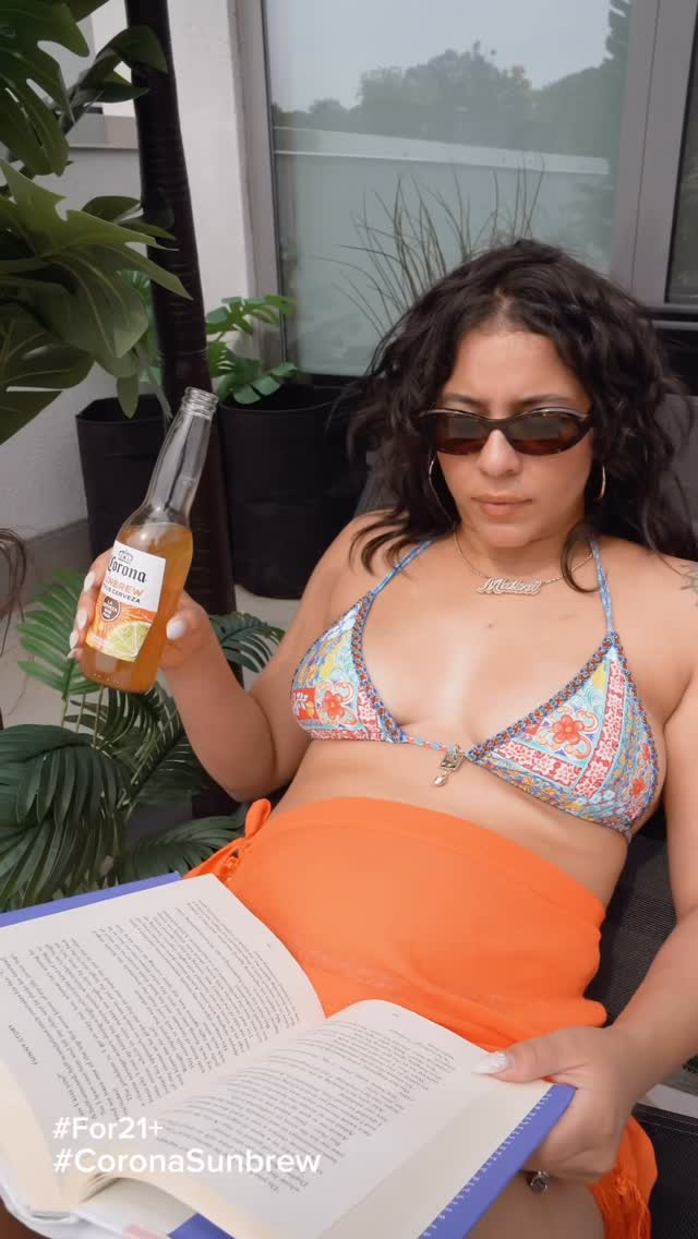 Instagram post by @malenicruz for Corona USA. Caption reads: I just want to enjoy my @coronausa Sunbrew in....