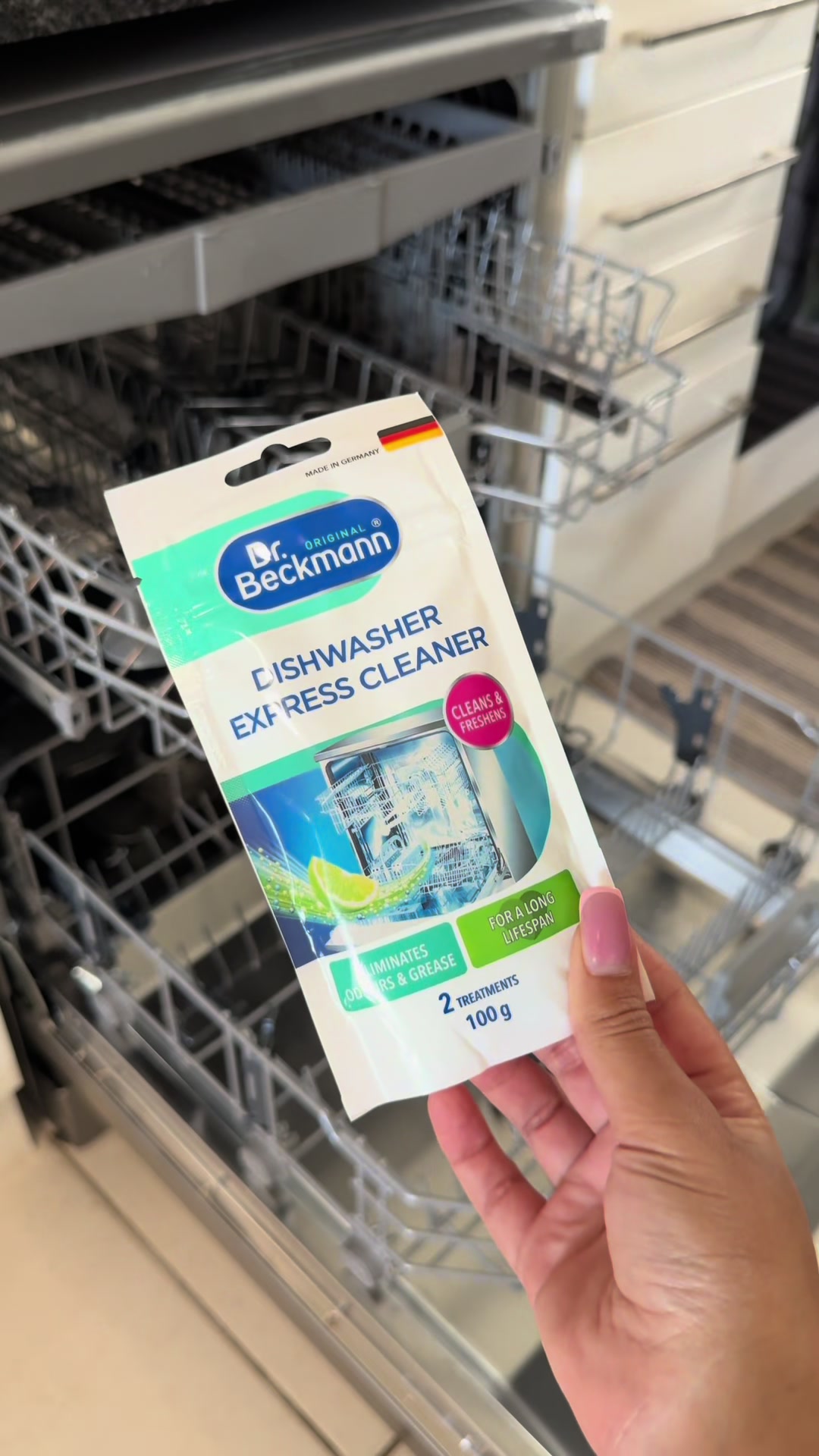 TikTok post by @lemolebogeng for Dr. Beckmann South Africa. Caption reads: [...] and Pick n Pay. @Brand Advisor @Dr. Beckmann....