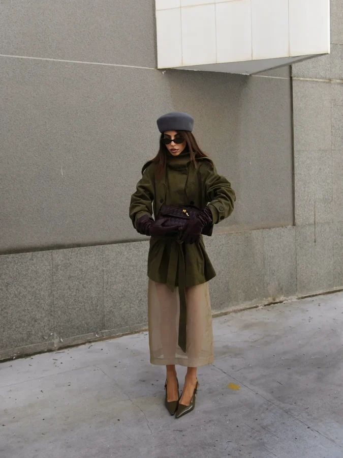 Instagram post by @maroobii_ for The Frankie Shop. Caption reads: [...] of texture and contrast @thefrankieshop look....