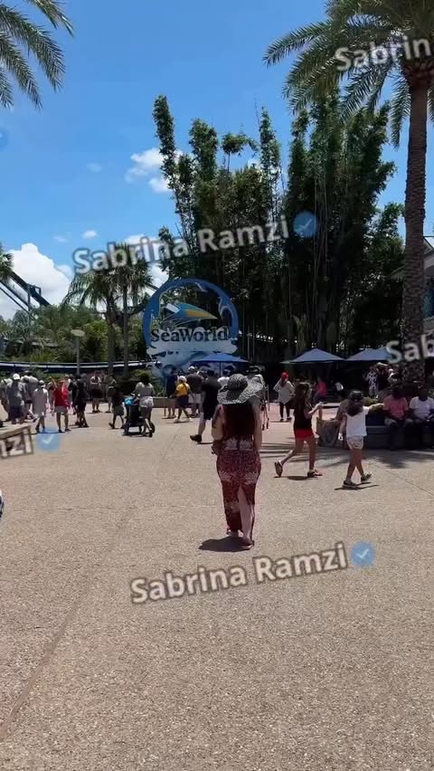 Instagram post by @sabrina__ramzi for SeaWorld. Caption reads: [...] to having a fun adventure trip to....
