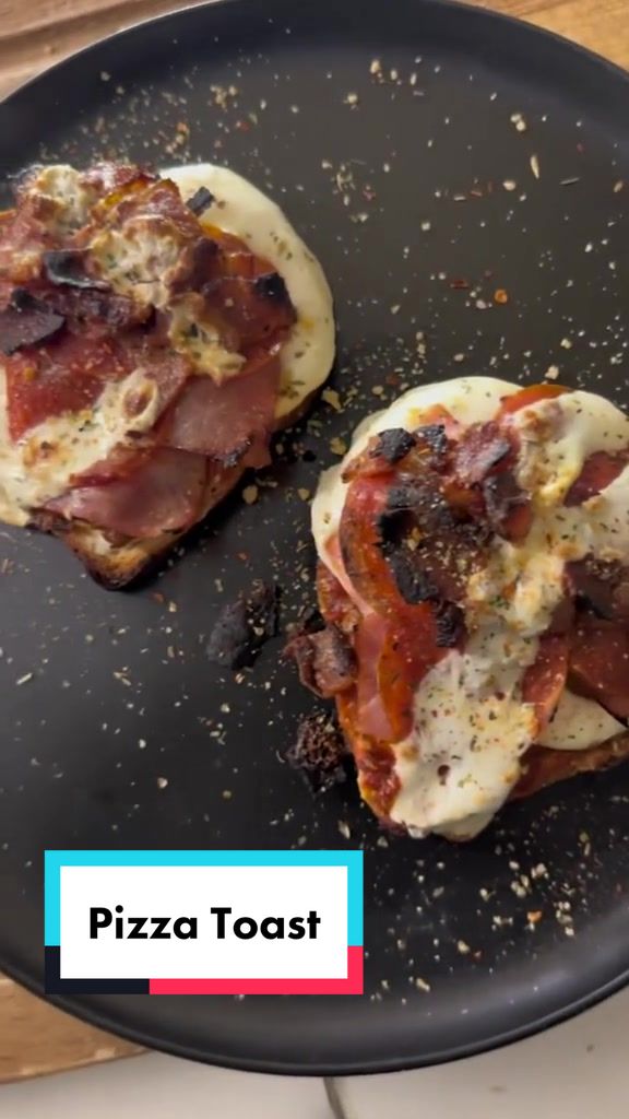 TikTok post by @keto.dapper for The Sola Company. Caption reads: @cocojones come get you some this pizza toast ....